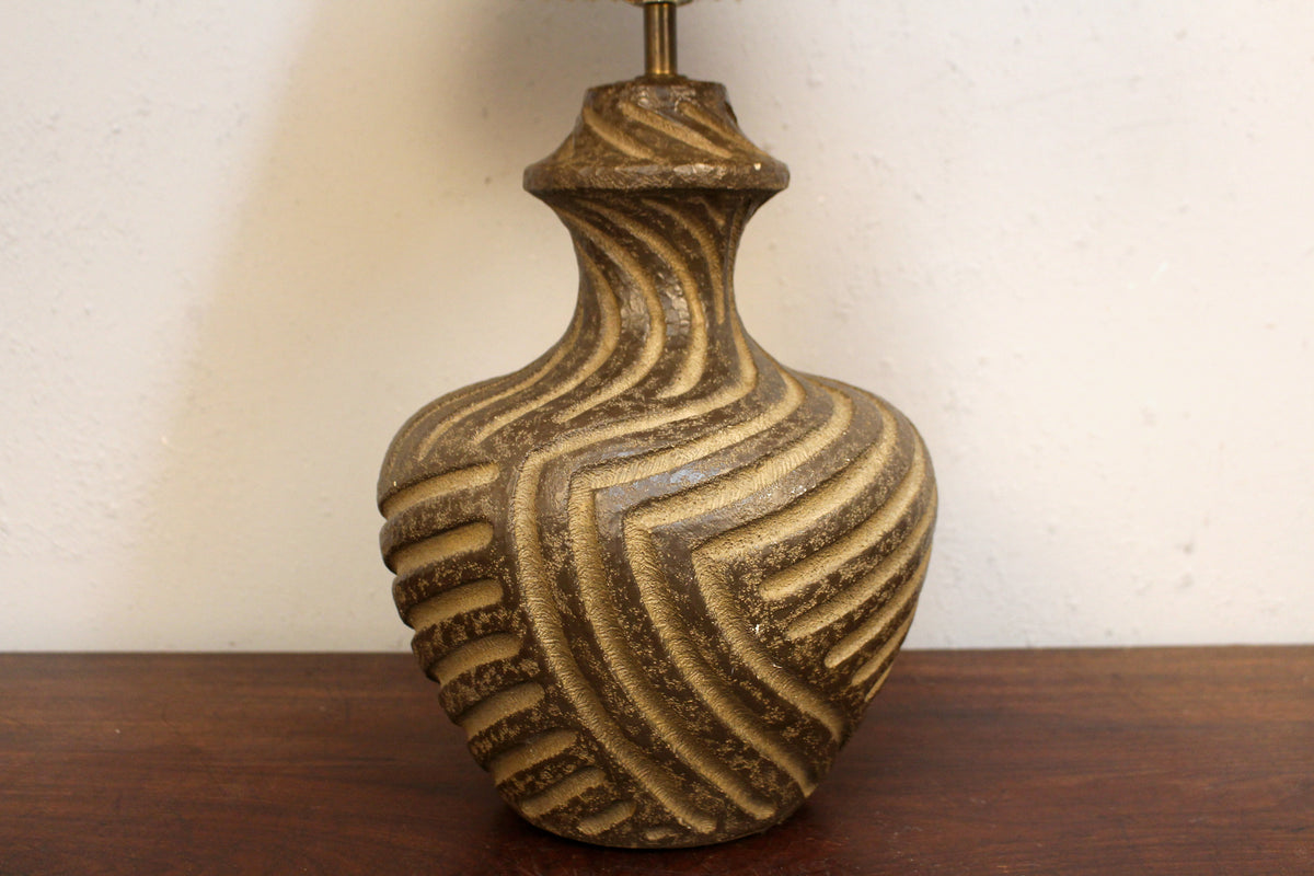 Etched Plaster Lamp