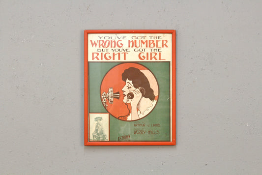 1920s "Wrong Number, Right Girl" Print