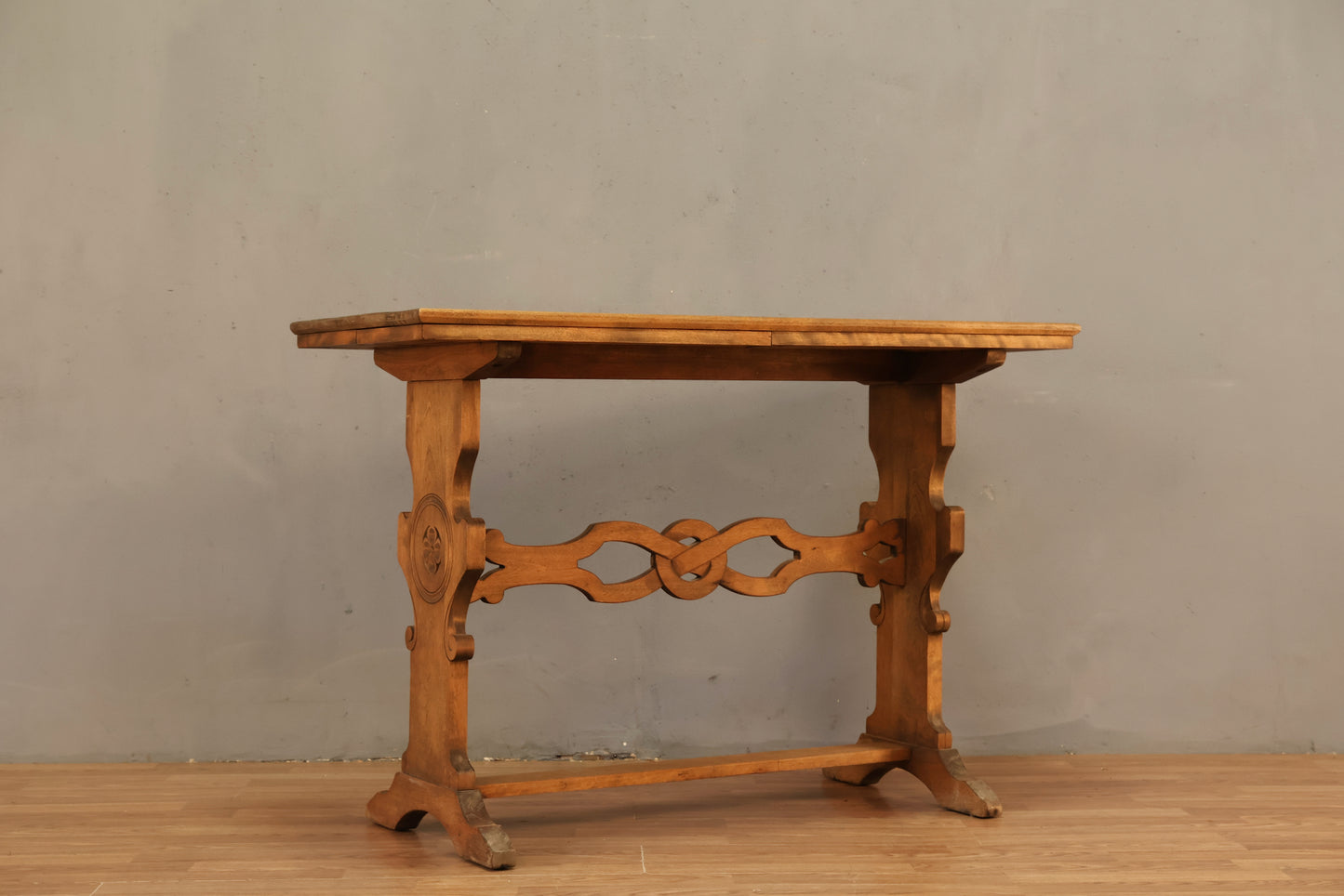 Carved Trestle Console Table - ONLINE ONLY