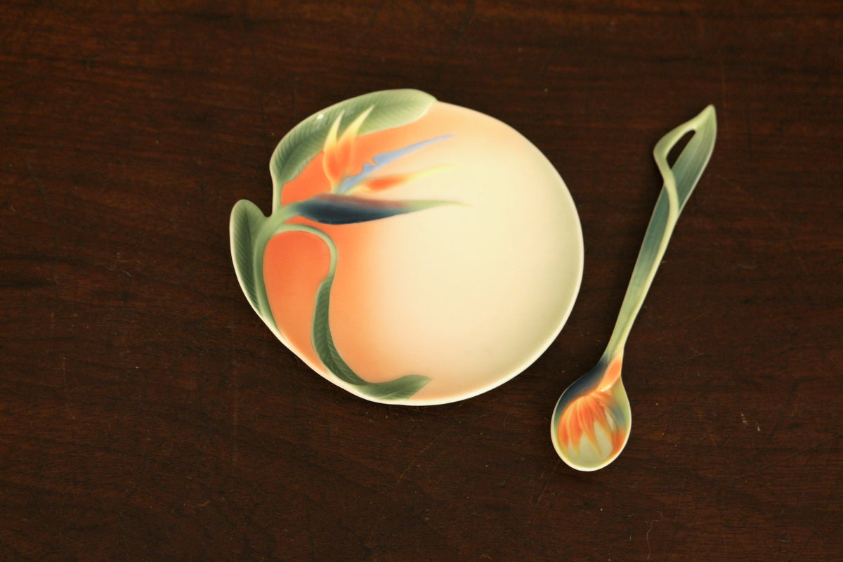 Franz Bird of Paradise Ceramic Tea Cup Set