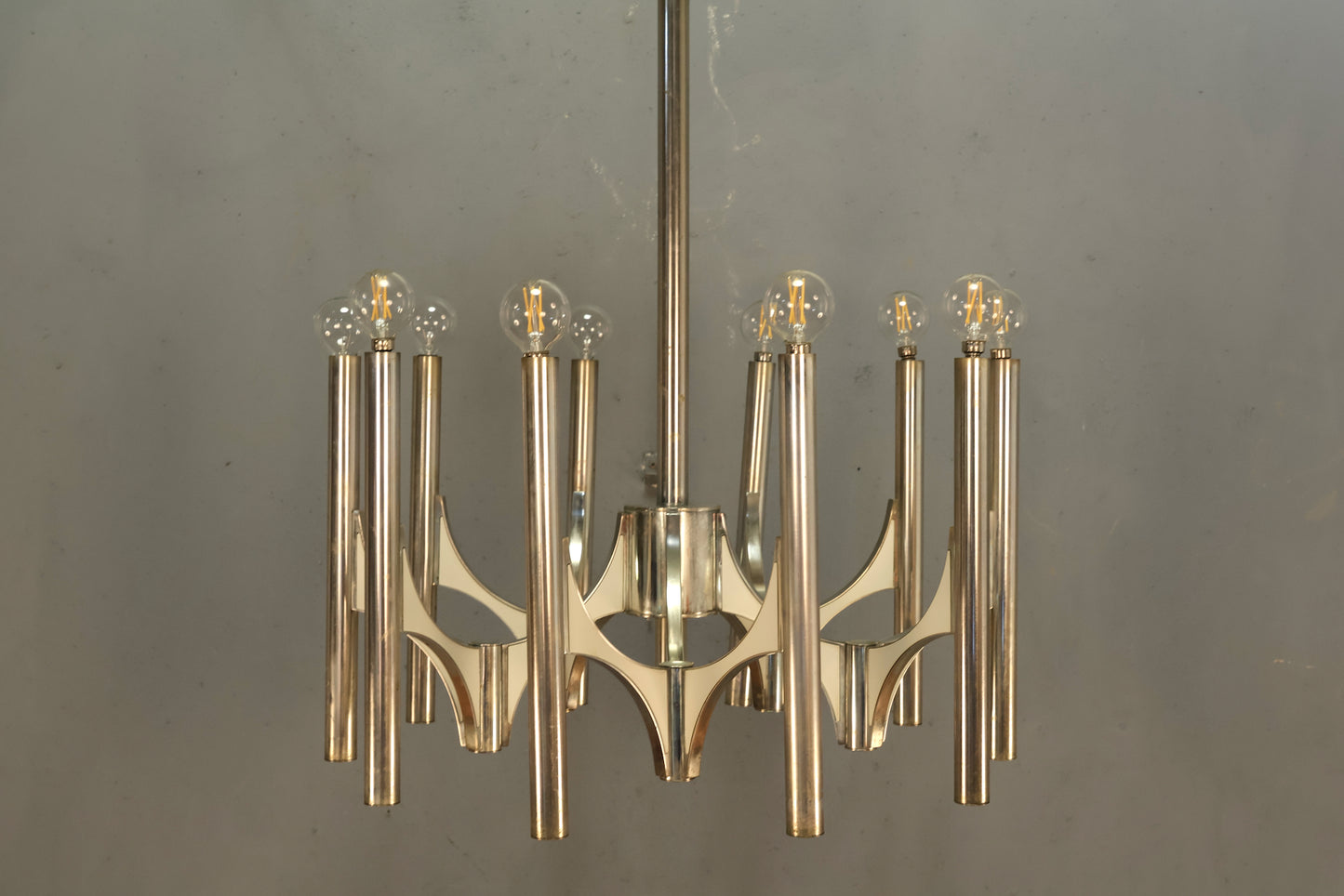 1970s Gaetano Sciolari Orbit Chandelier - ONLINE ONLY