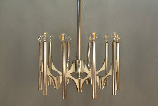 1970s Gaetano Sciolari Orbit Chandelier - ONLINE ONLY