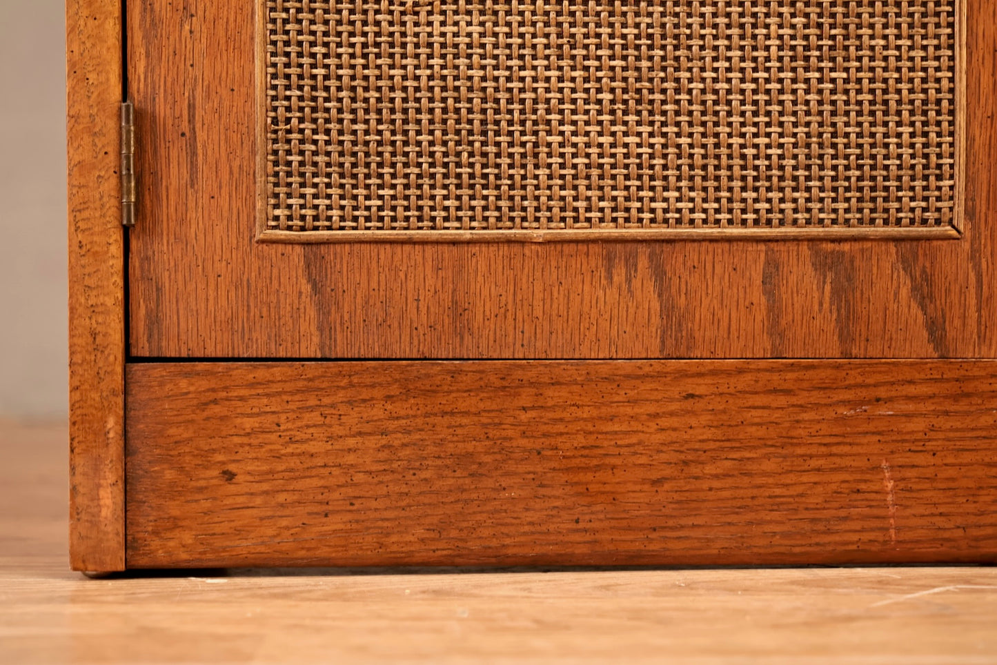 Oak & Woven 2-Door Wall Unit - ONLINE ONLY