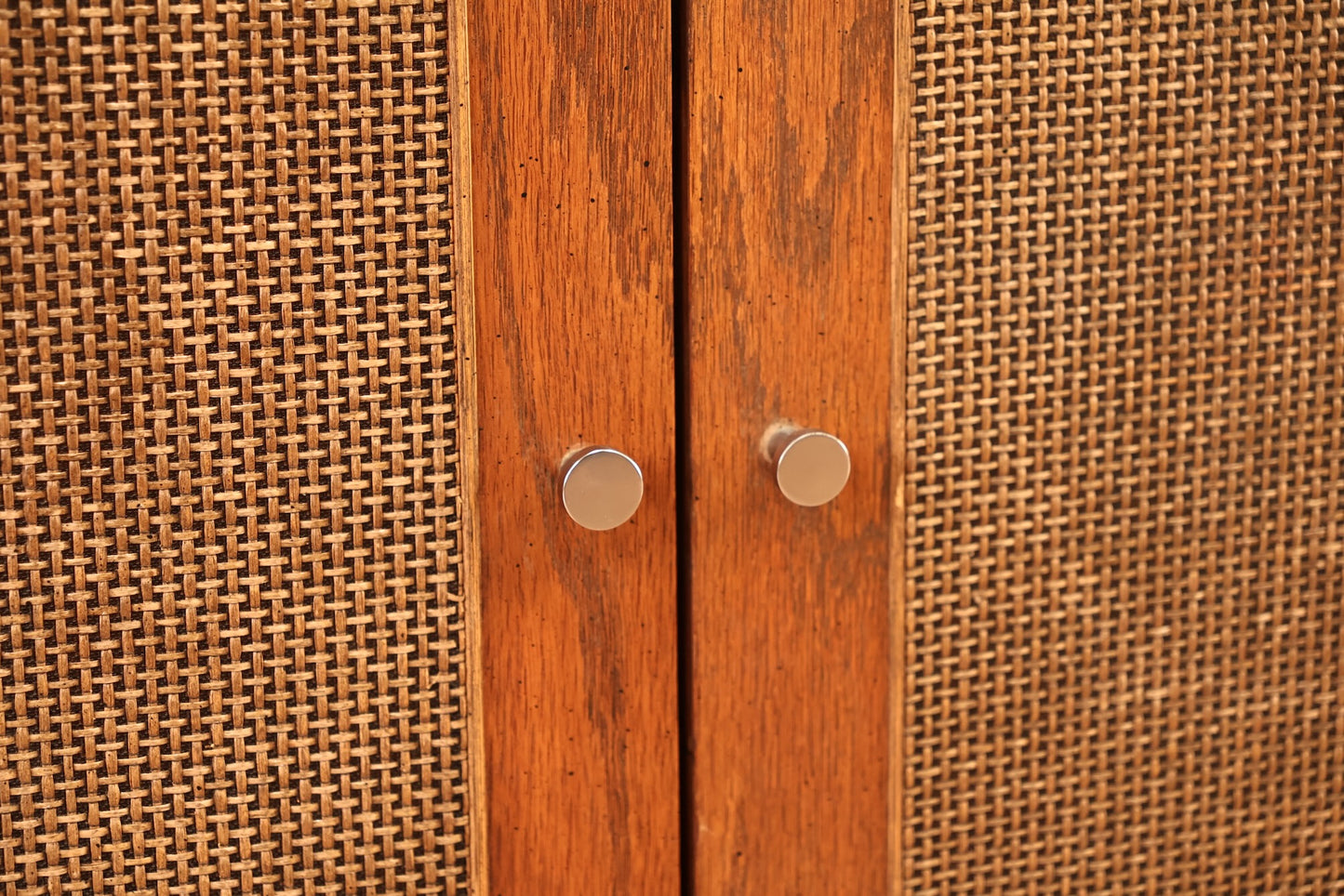 Oak & Woven 2-Door Wall Unit - ONLINE ONLY