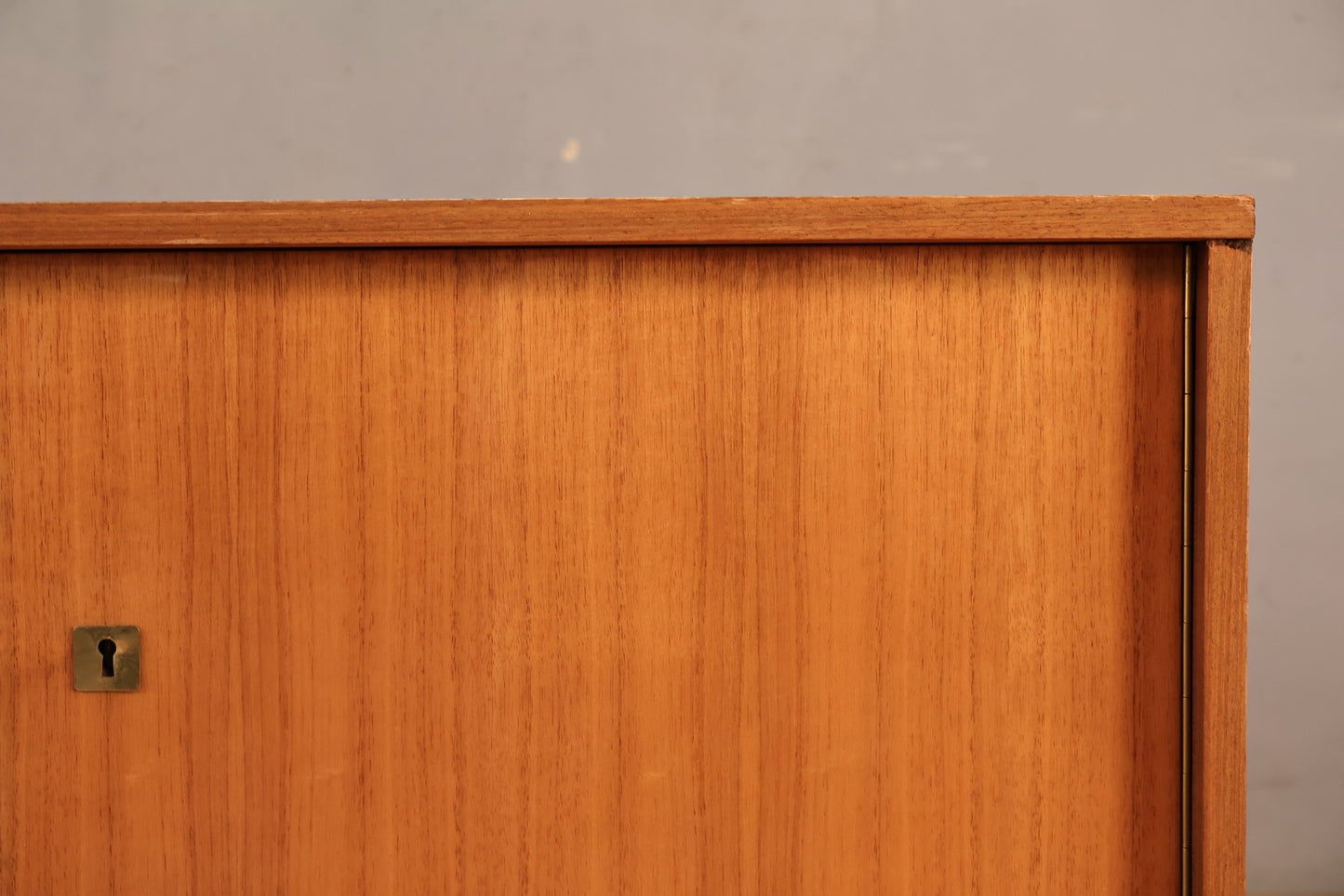 Low Teak 3-Drawer Credenza