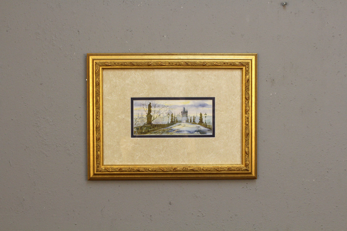 Small "Charles Bridge, Prague" Painting