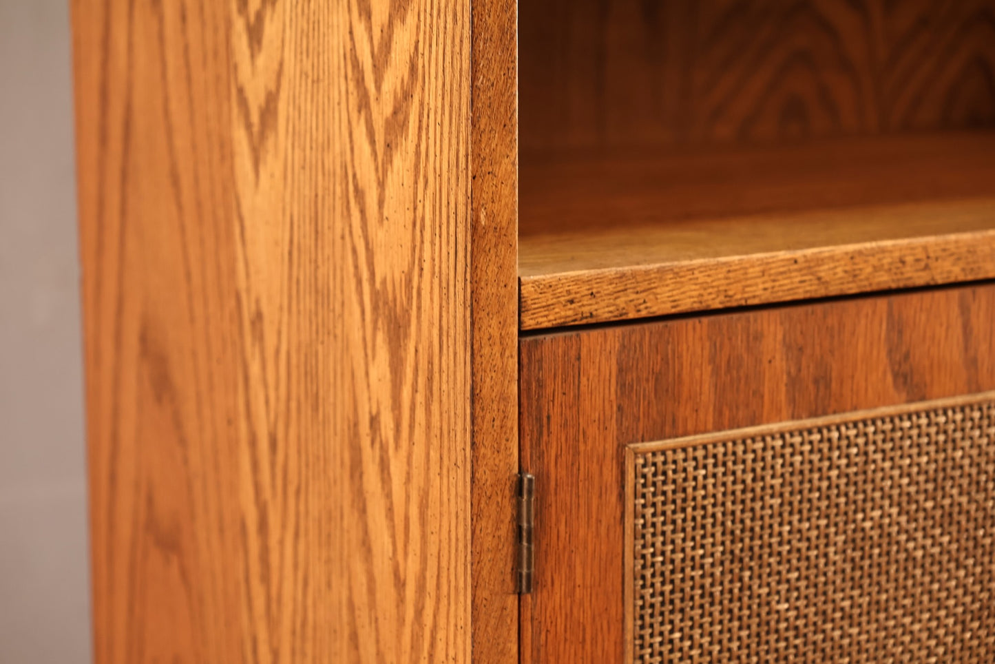 Oak & Woven 2-Door Wall Unit - ONLINE ONLY