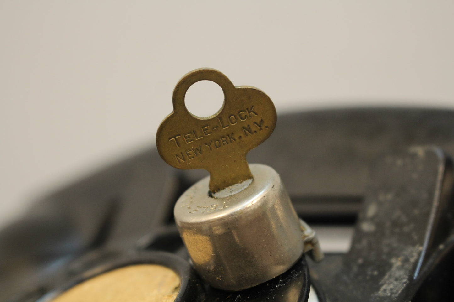 1940s Locked Black Rotary Telephone