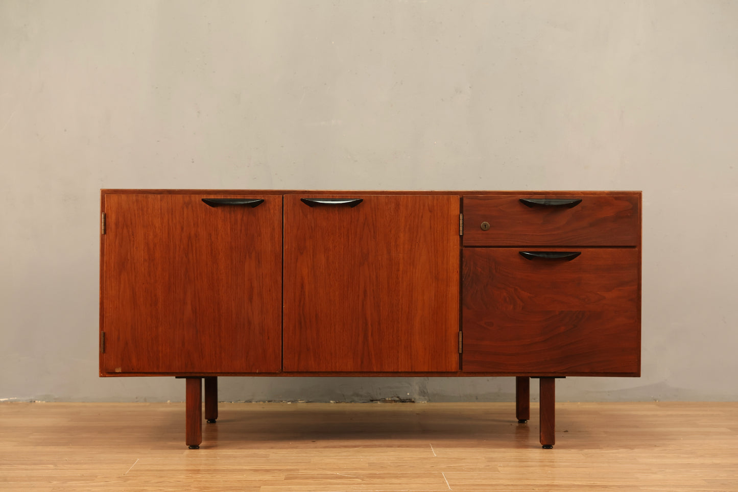 Jens Risom Walnut 2-Door Credenza