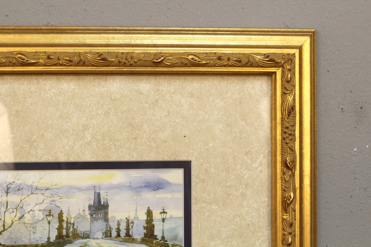 Small "Charles Bridge, Prague" Painting