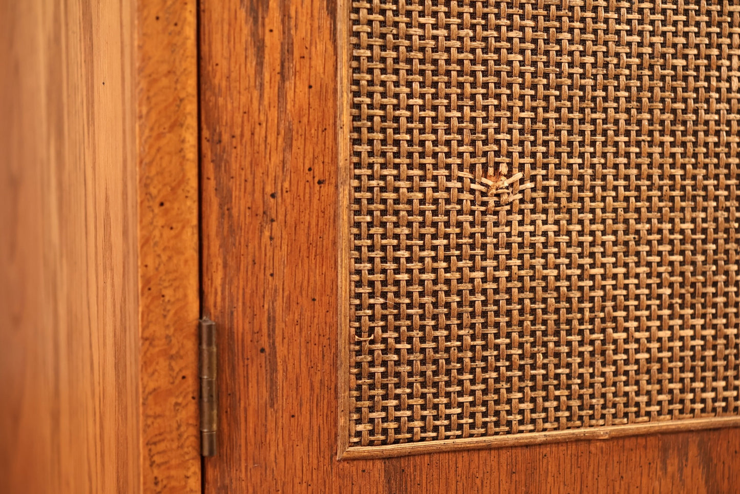 Oak & Woven 2-Door Wall Unit - ONLINE ONLY
