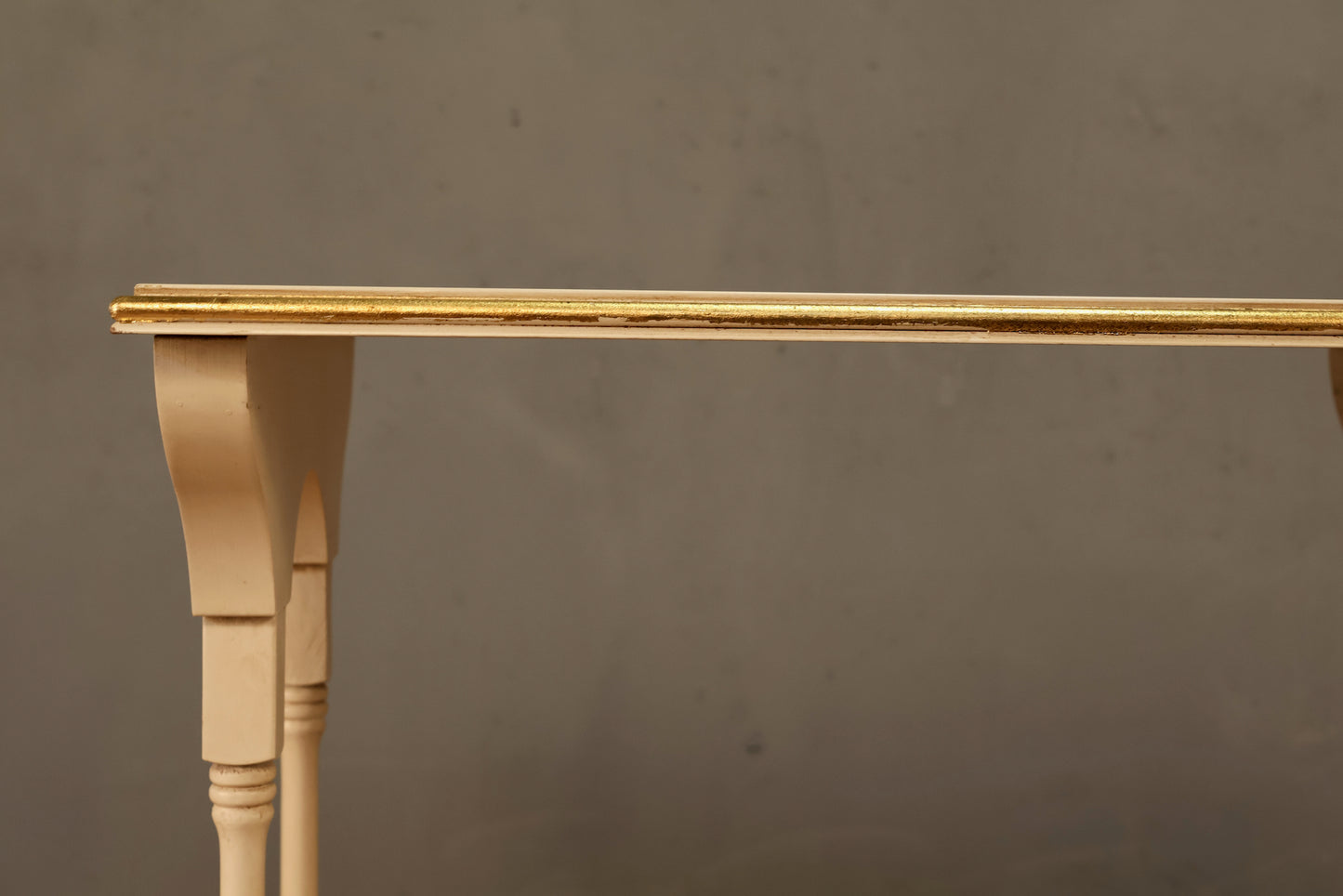 Trio of Italian White & Gold Nesting Tables