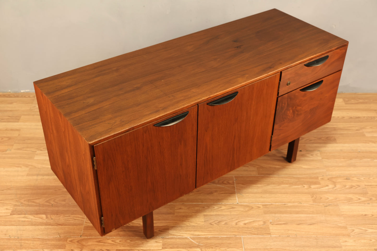 Jens Risom Walnut 2-Door Credenza