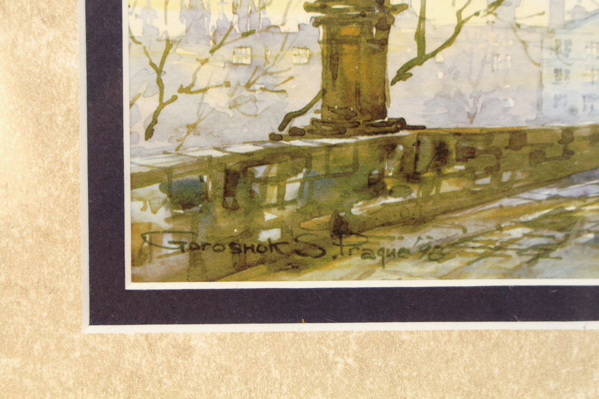 Small "Charles Bridge, Prague" Painting