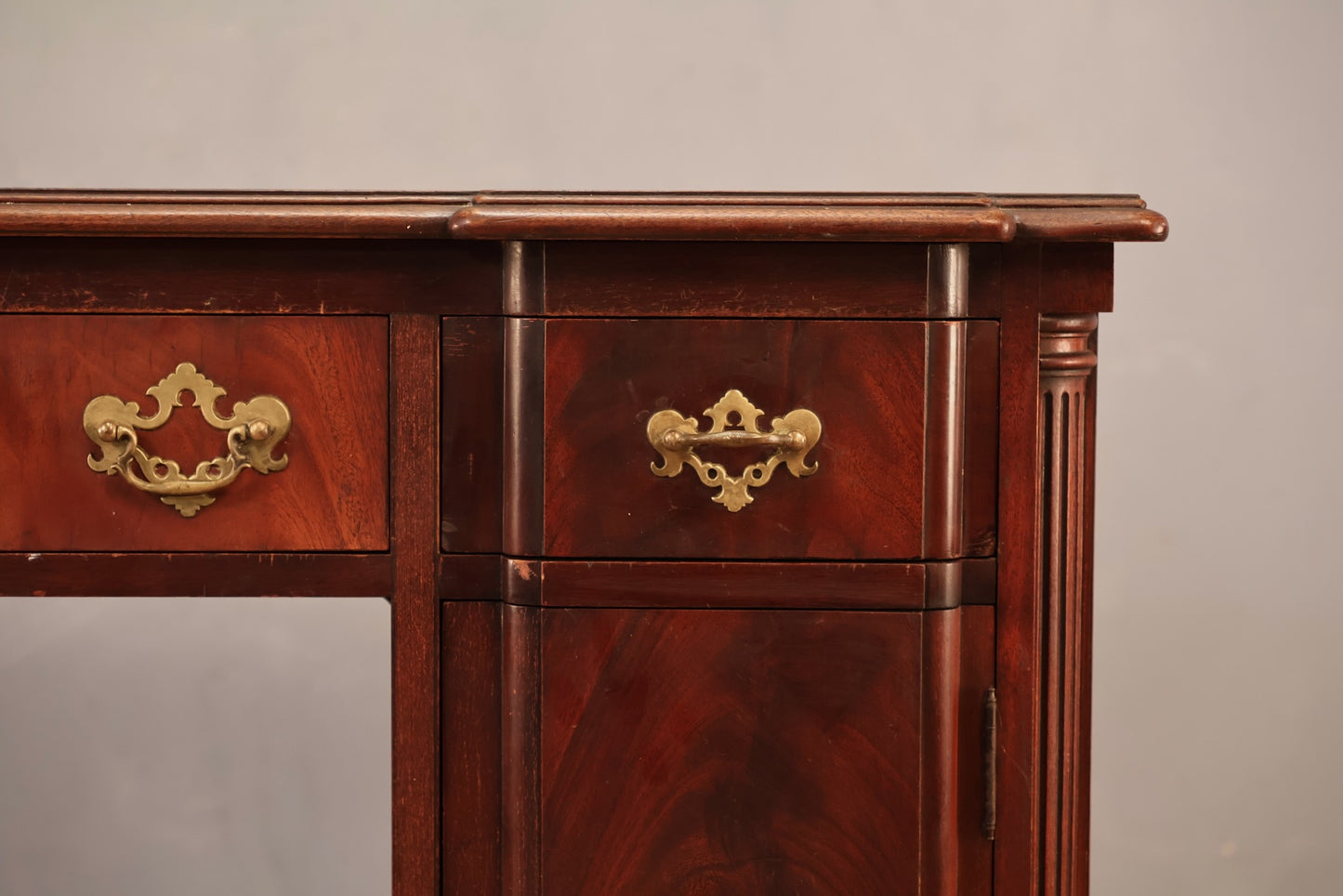 1950s Mahogany 3-Drawer Desk