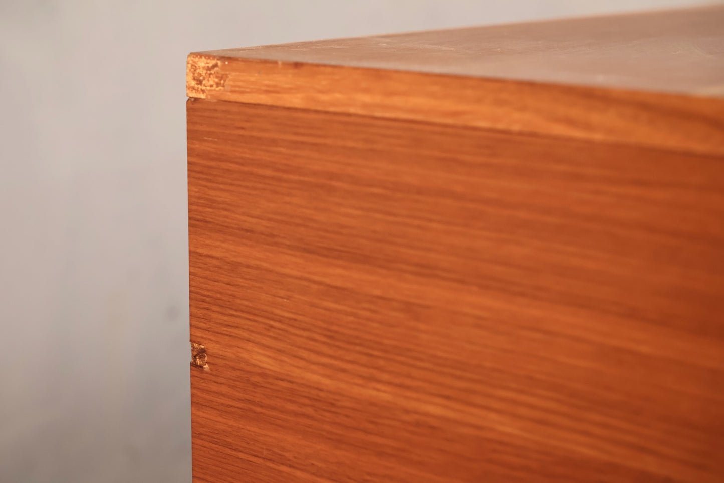 Low Teak 3-Drawer Credenza