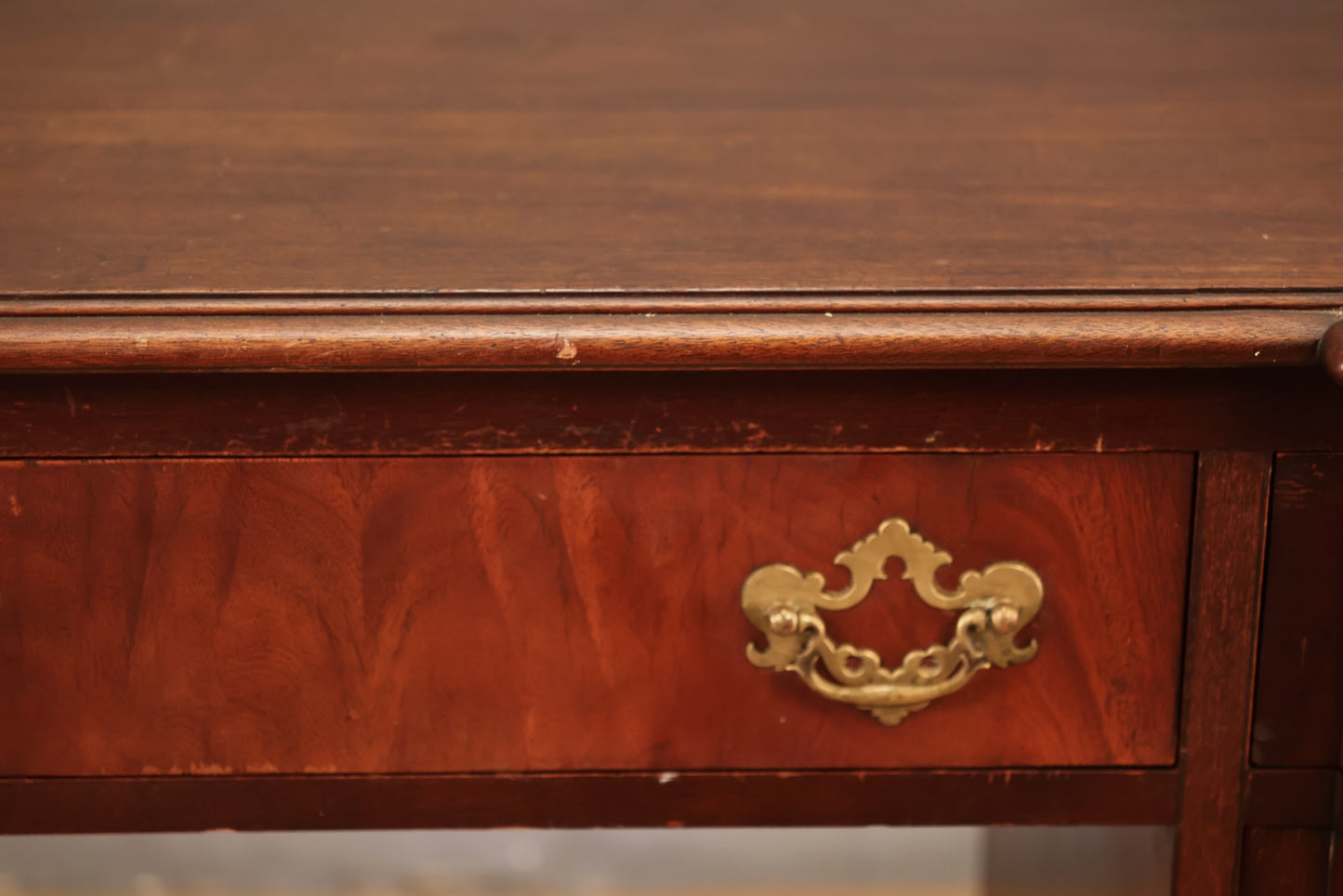 1950s Mahogany 3-Drawer Desk