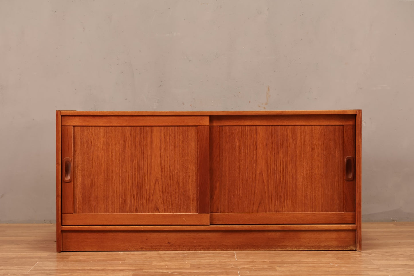 Teak Sliding-Door Media Console