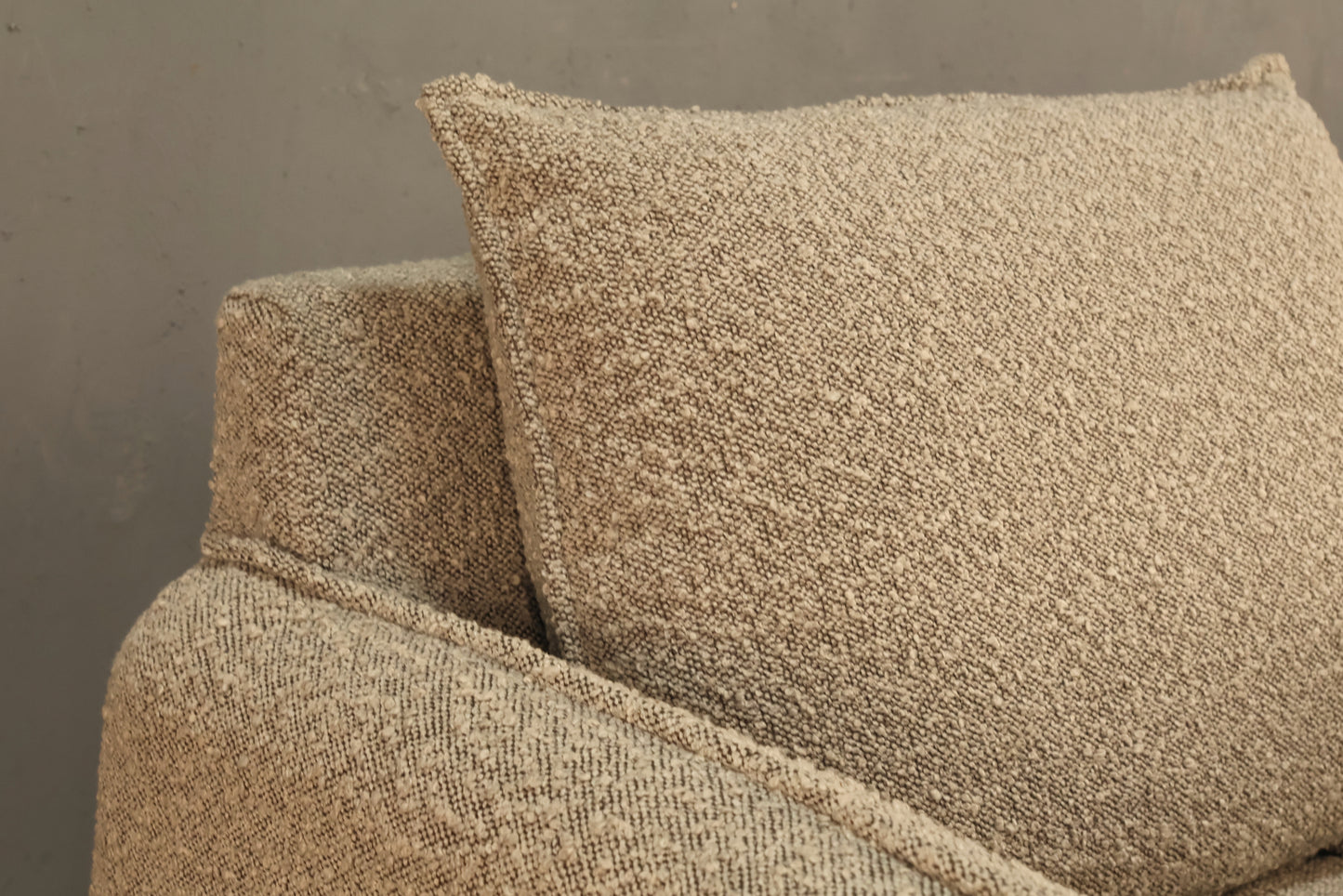 Modern Gray Bouclé Club Chair - ONLINE ONLY