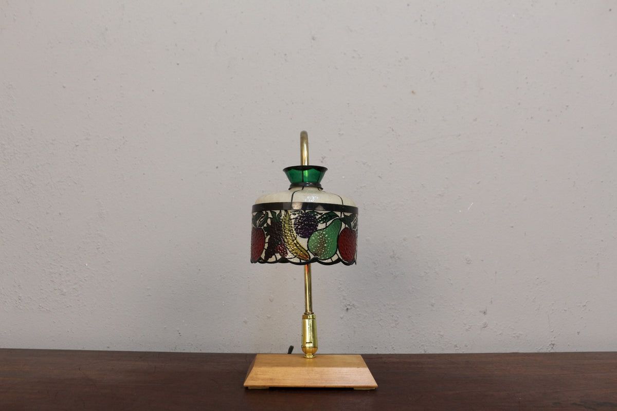 Tiffany-Style Plastic Fruit Shade Desk Lamp