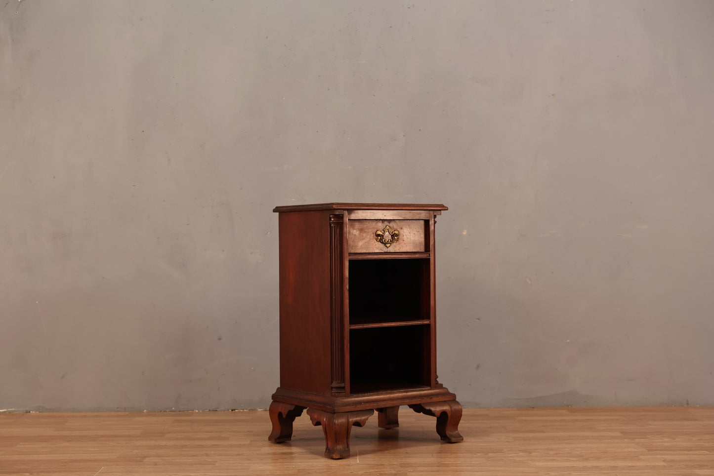 1950s Mahogany 1-Drawer Nightstand