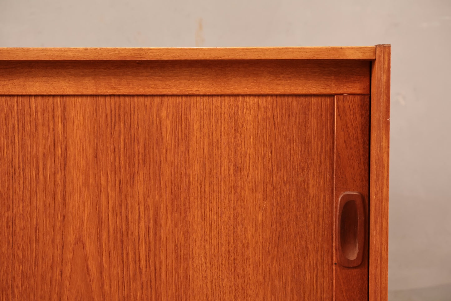 Teak Sliding-Door Media Console