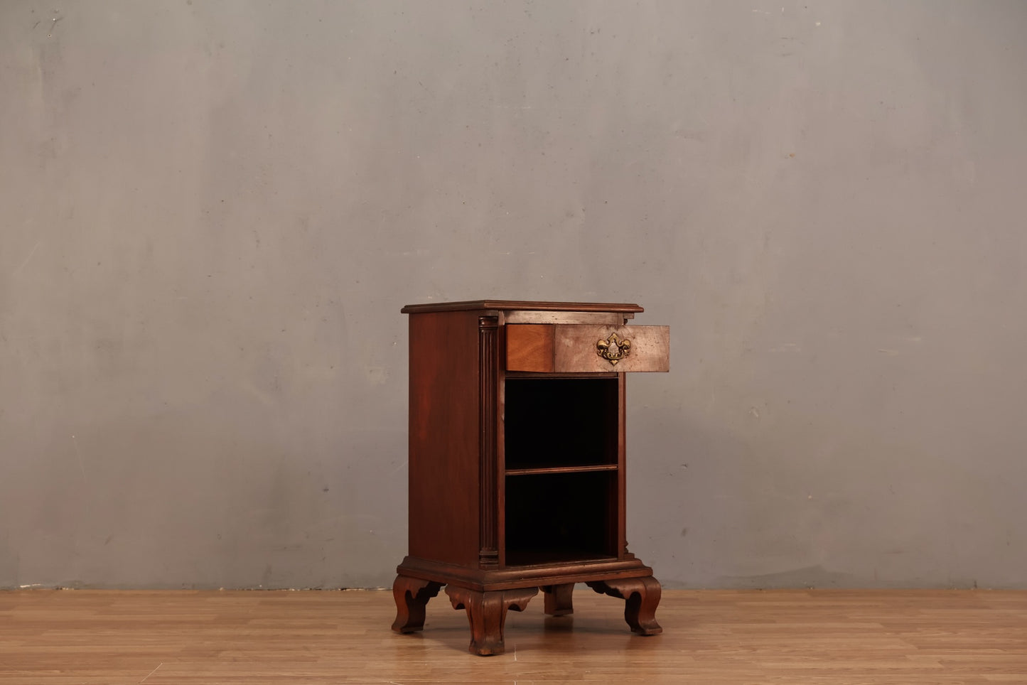 1950s Mahogany 1-Drawer Nightstand