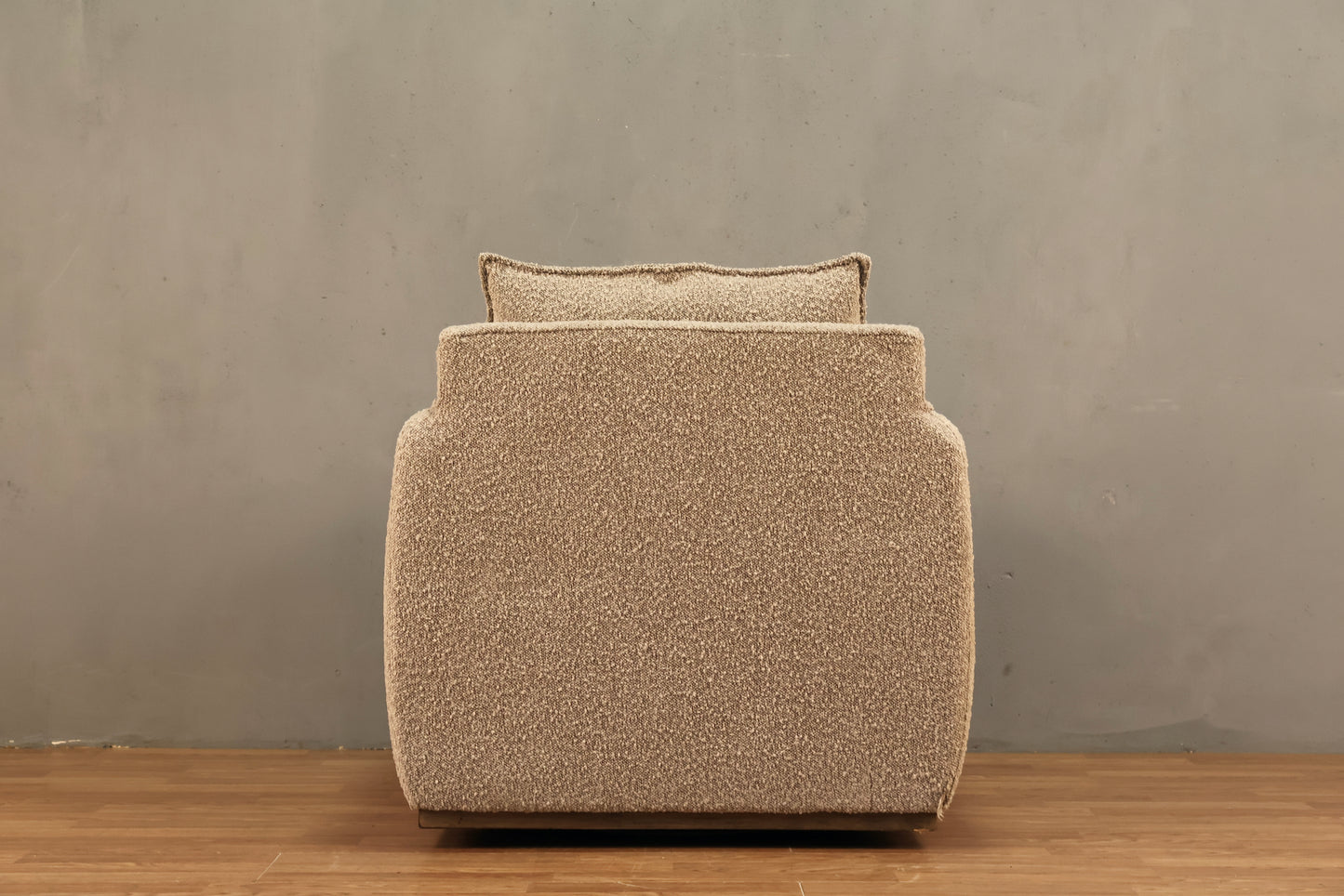 Modern Gray Bouclé Club Chair - ONLINE ONLY