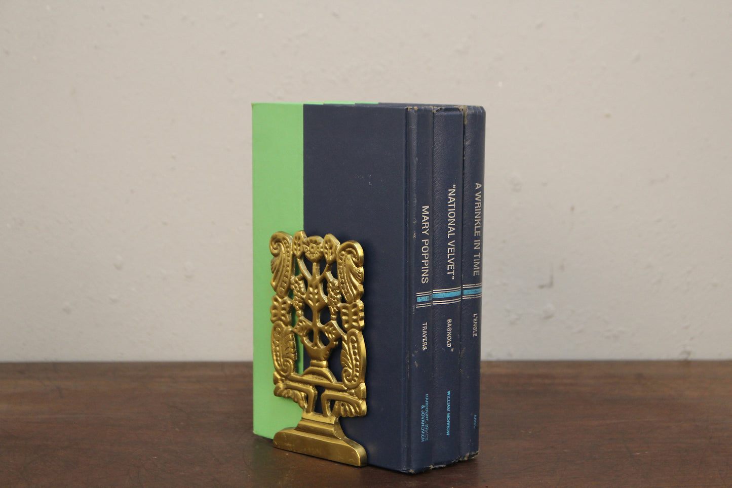 Pair of Petite Brass Botanical Bookends