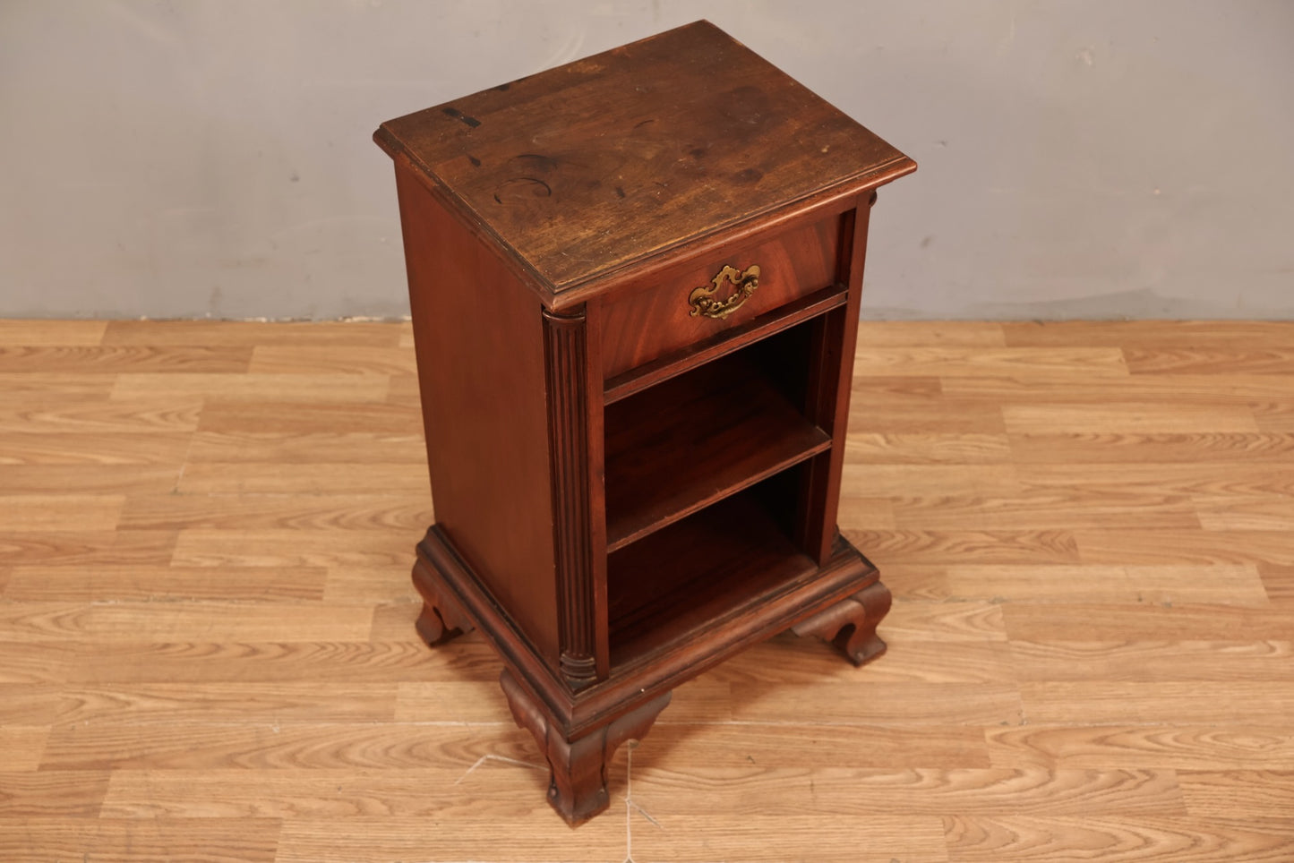 1950s Mahogany 1-Drawer Nightstand