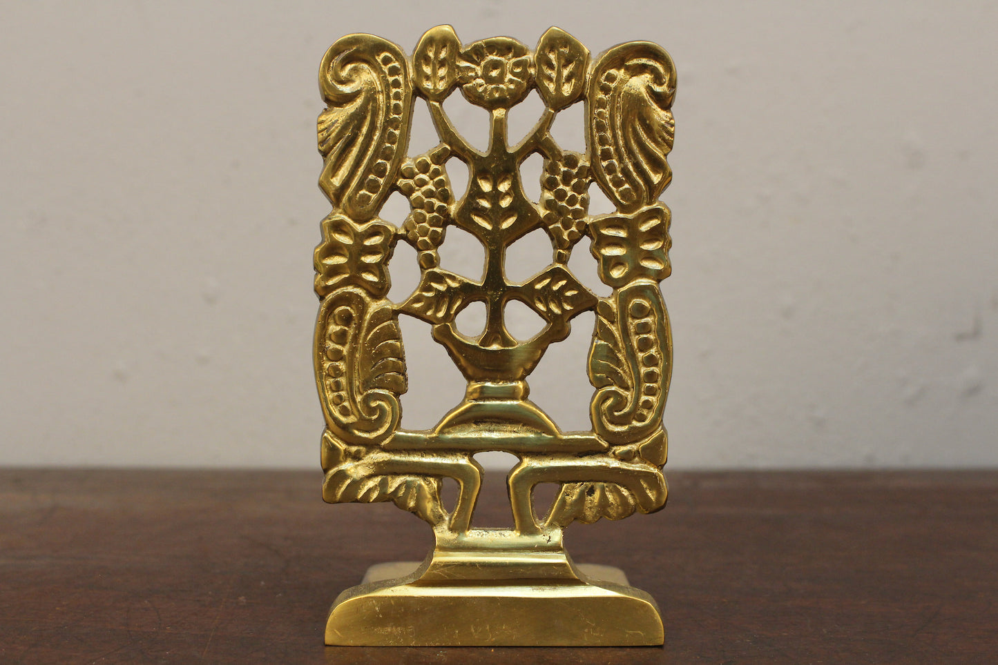 Pair of Petite Brass Botanical Bookends