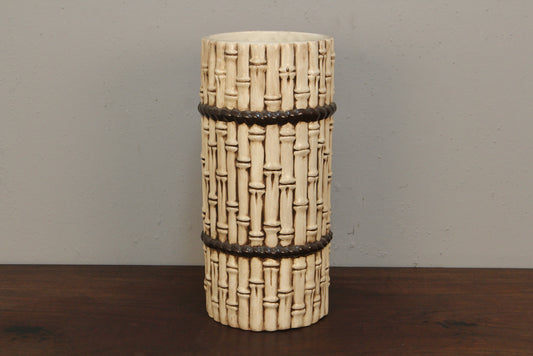 1970s Ceramic Bamboo Umbrella Stand