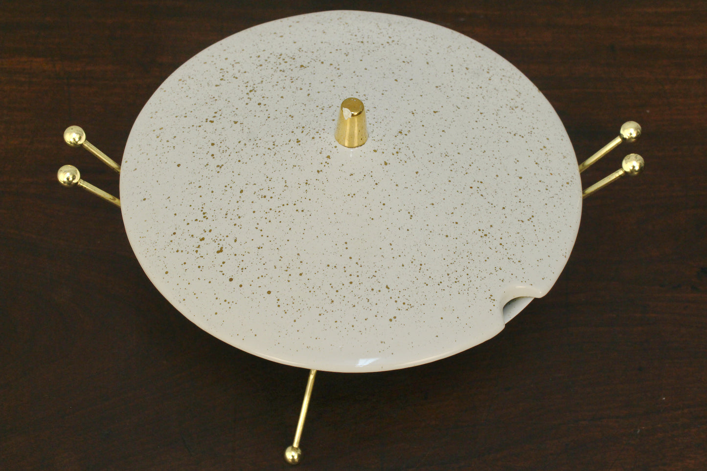 Atomic Gold & Ceramic Serving Dish