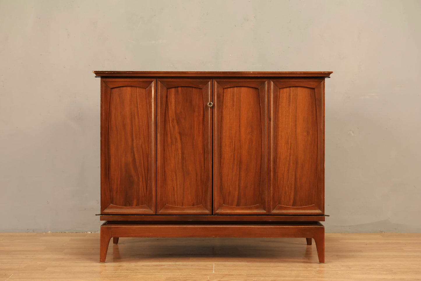 Mid Century Walnut 2-Door Cabinet