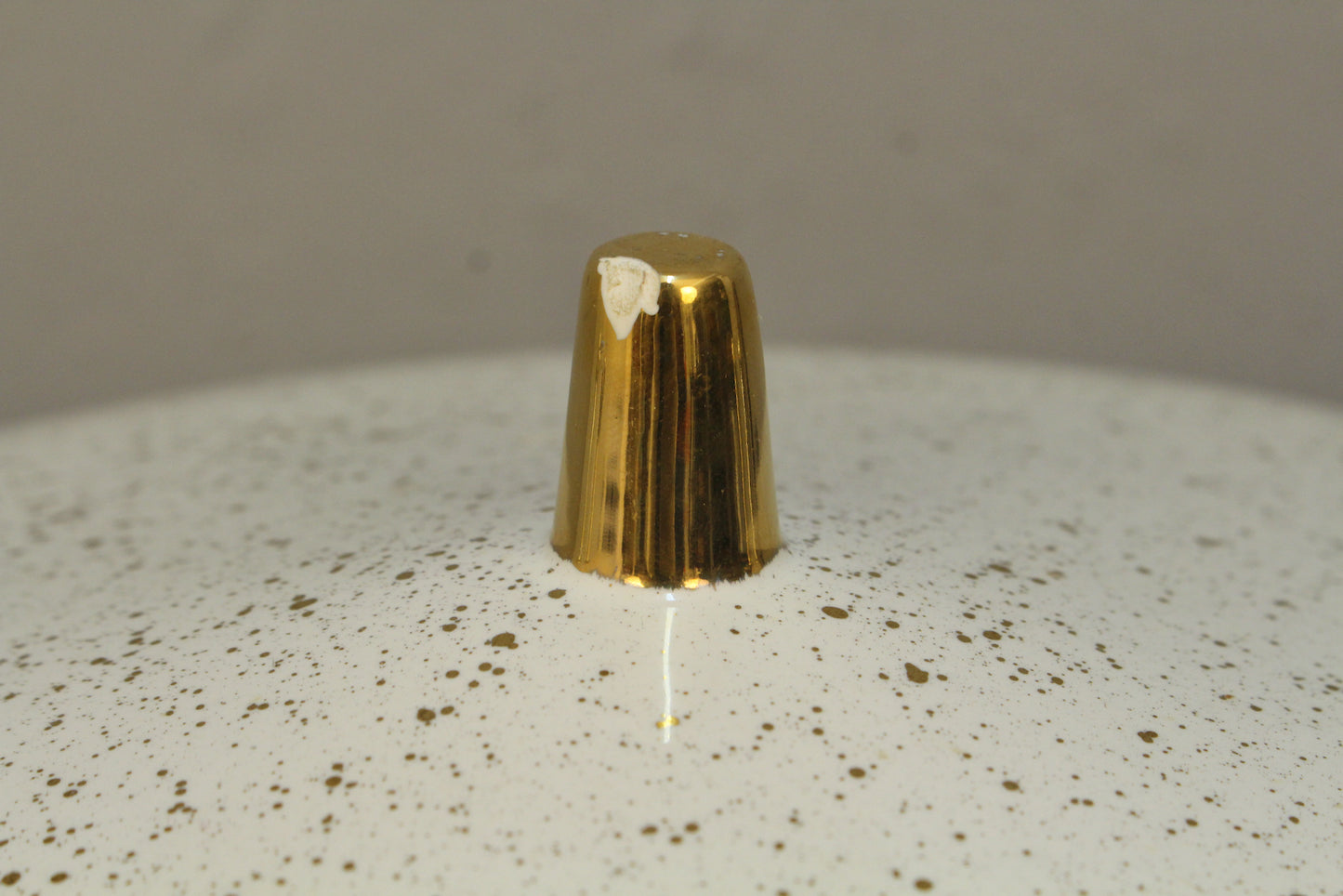 Atomic Gold & Ceramic Serving Dish
