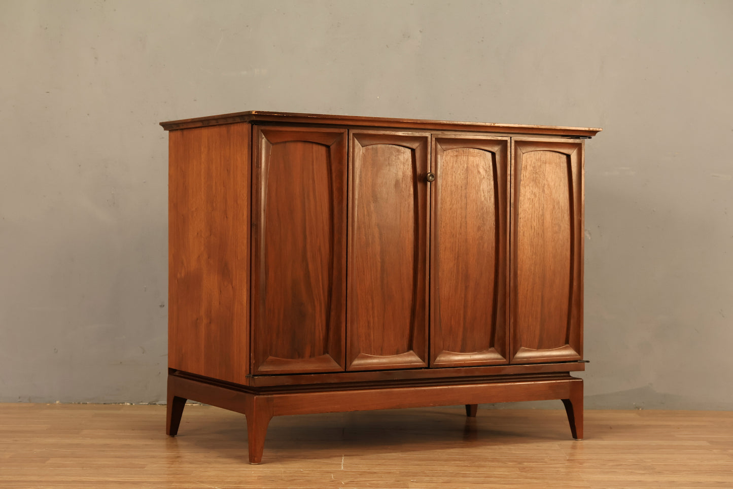 Mid Century Walnut 2-Door Cabinet