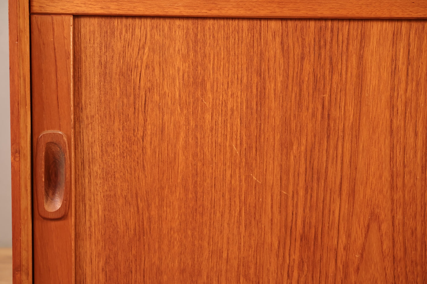 Teak Sliding-Door Media Console