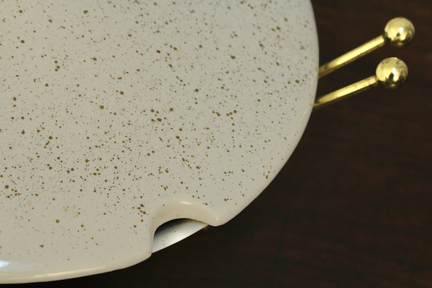Atomic Gold & Ceramic Serving Dish