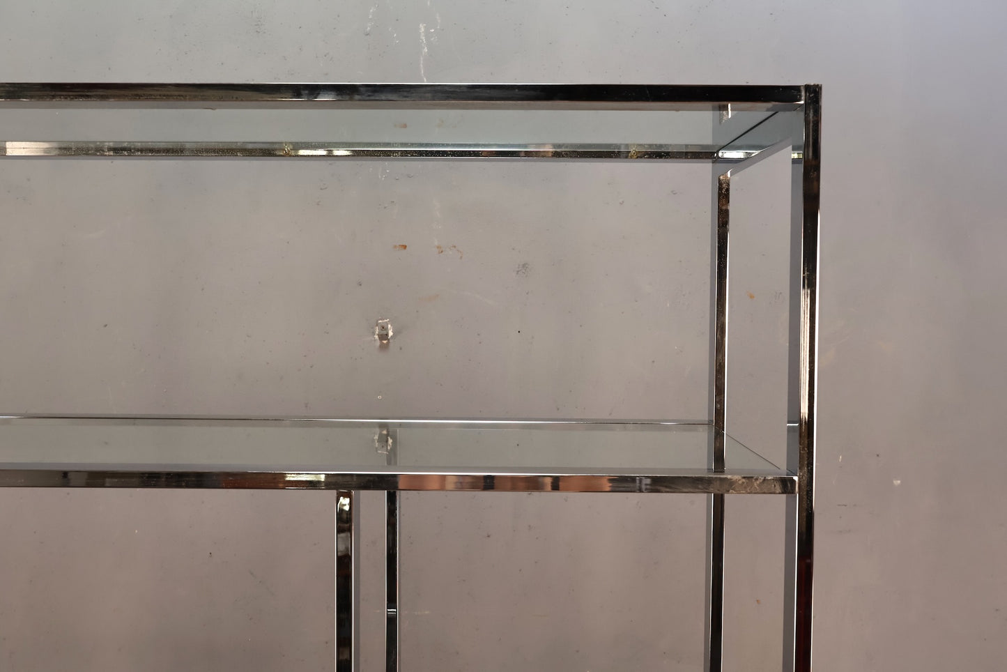 Chrome & Glass Divided Etagere - ONLINE ONLY