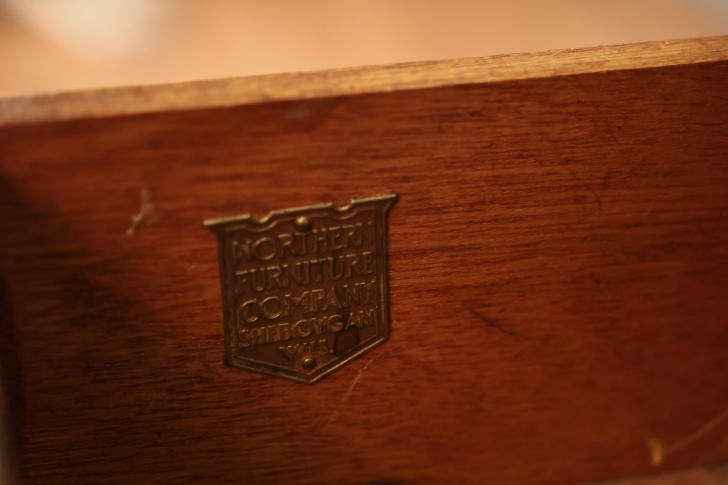 1950s Mahogany 1-Drawer Nightstand