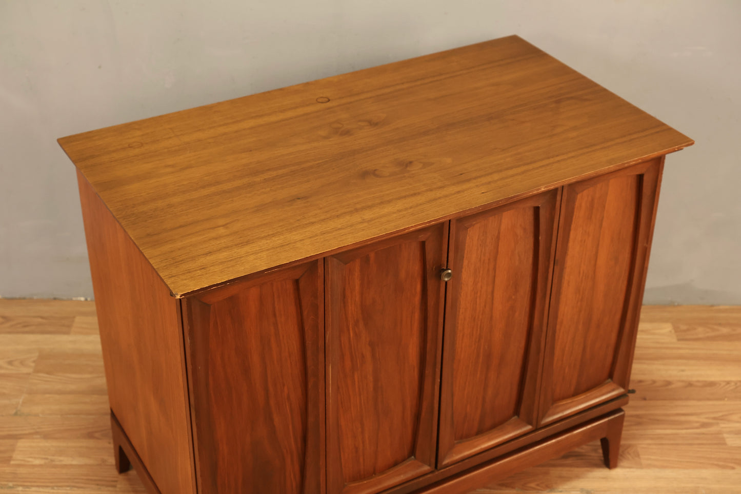 Mid Century Walnut 2-Door Cabinet