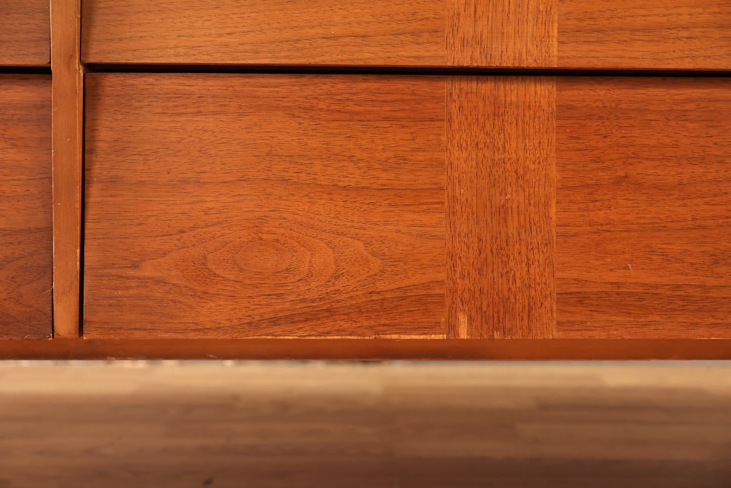 Mid Century Walnut Louvered 9-Drawer Dresser - ONLINE ONLY