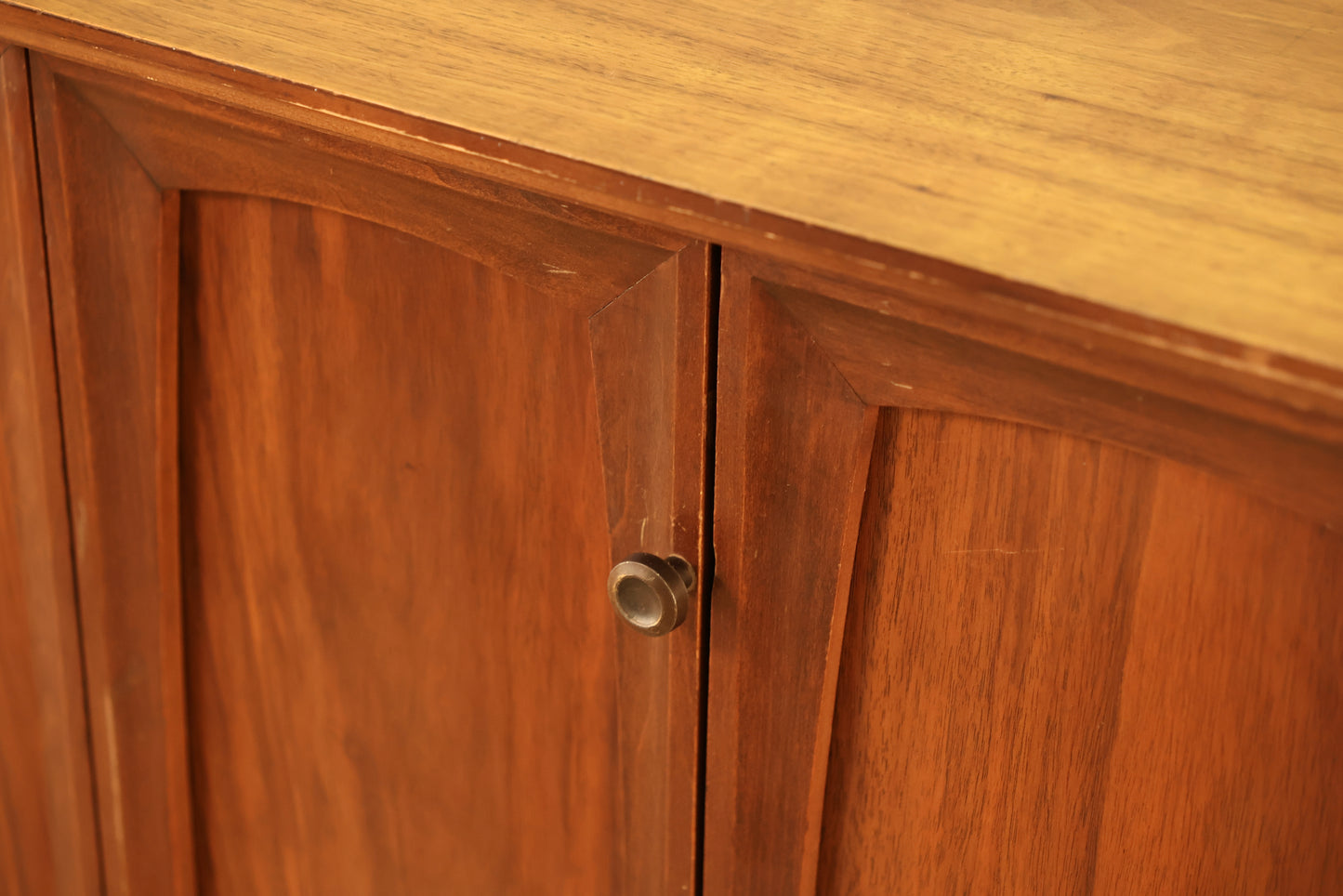 Mid Century Walnut 2-Door Cabinet