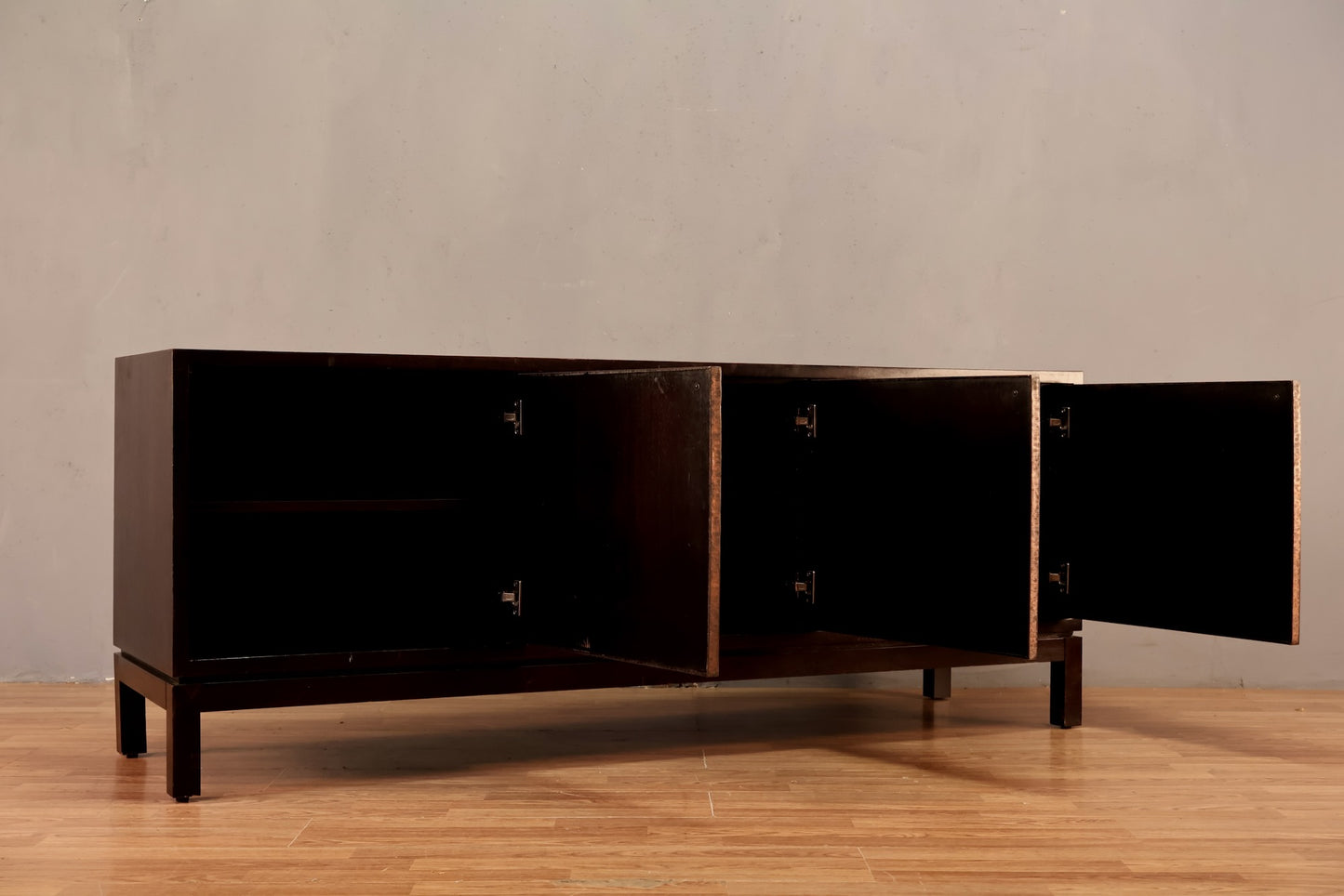 Modern Black & Copper 3-Door Credenza - ONLINE ONLY