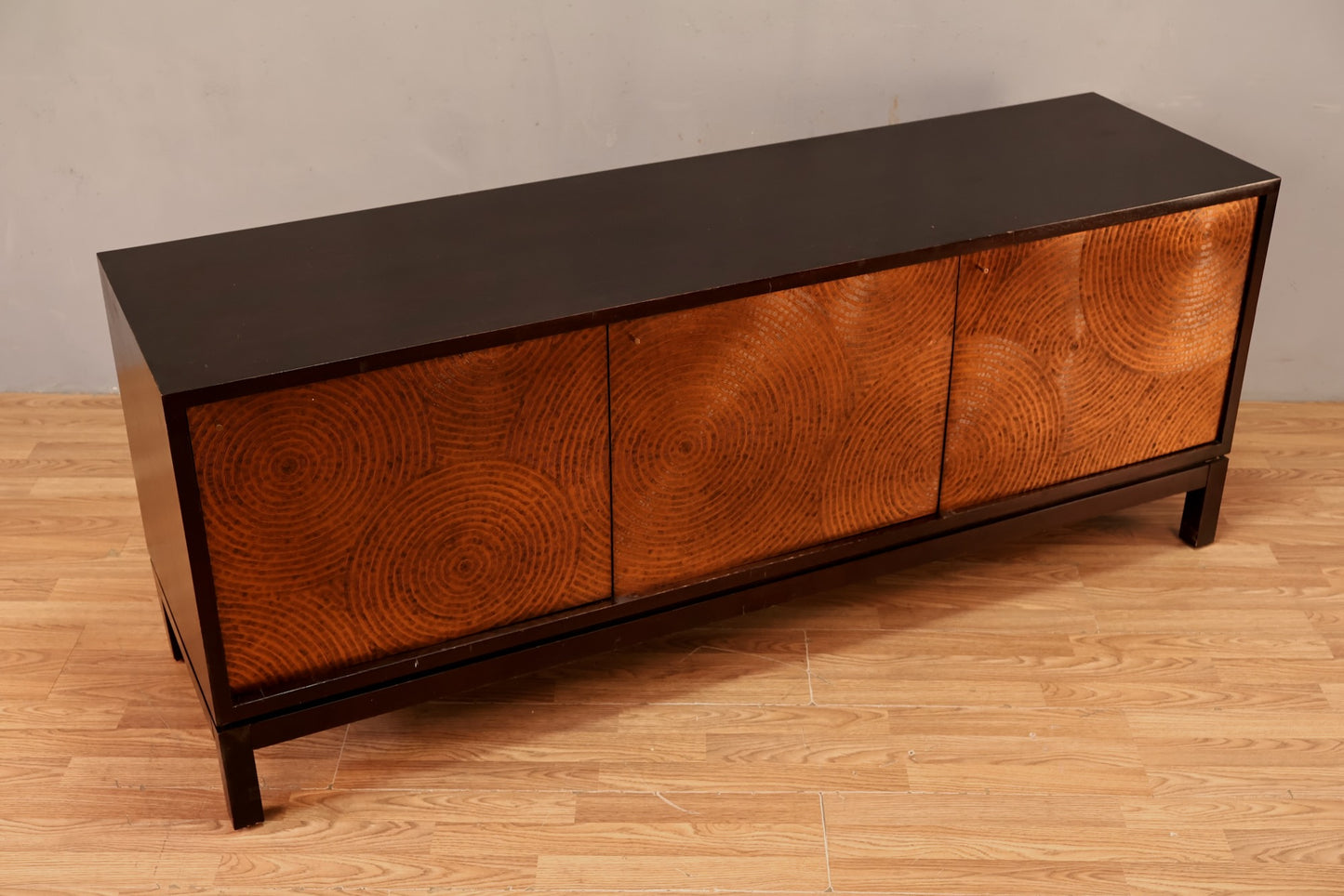 Modern Black & Copper 3-Door Credenza - ONLINE ONLY