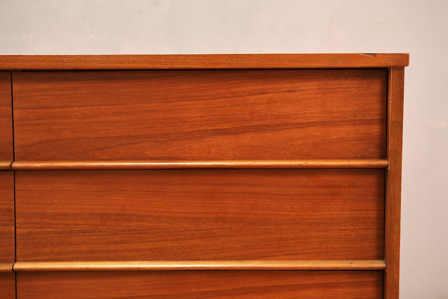 Walnut & White Laminate 6-Drawer Dresser
