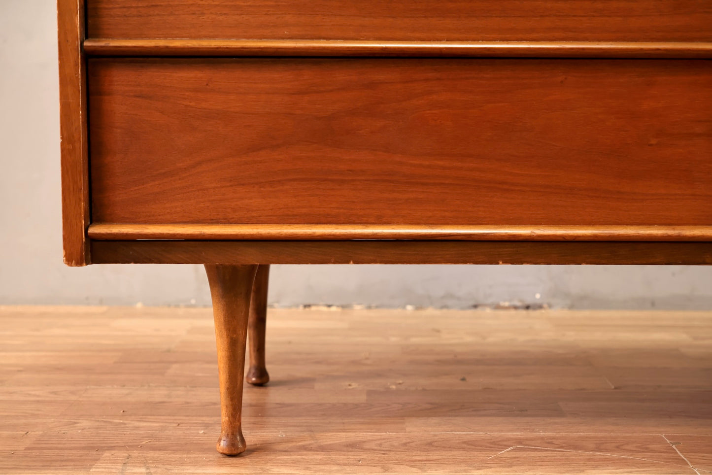 Walnut & White Laminate 6-Drawer Dresser