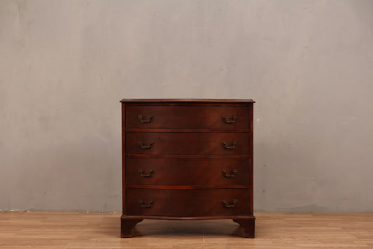 Mahogany Serpentine 4-Drawer Commode