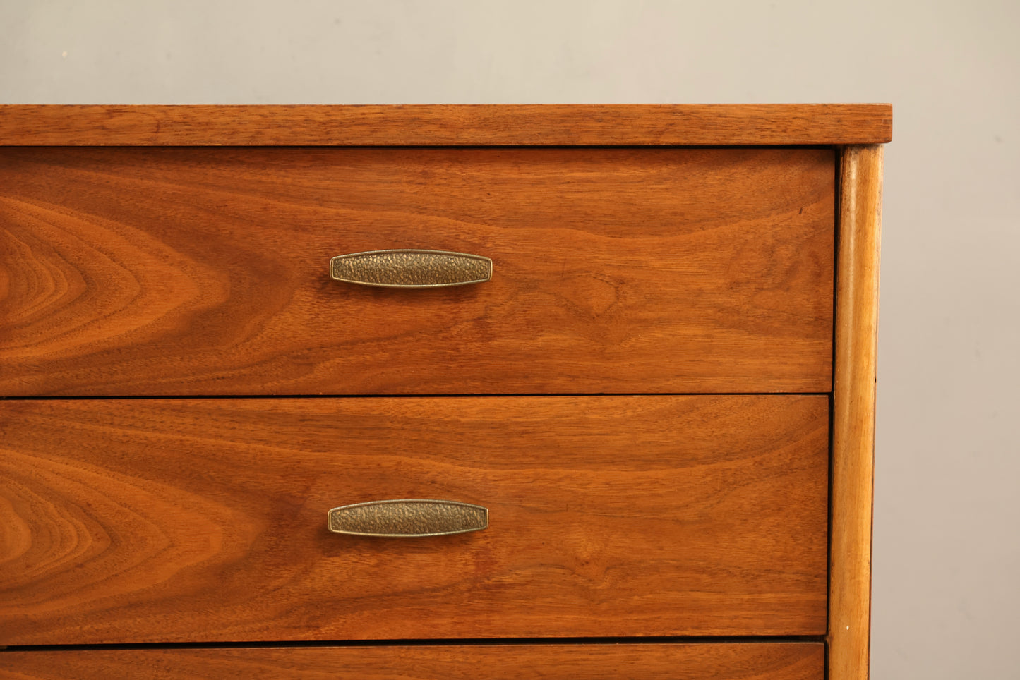 Mid Century Walnut 9-Drawer Credenza
