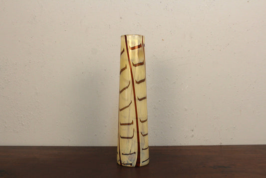 Slim Striped Glass Vase
